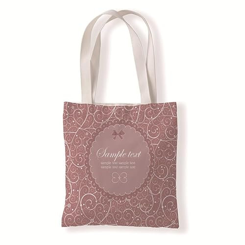 Tote Bag Rosa Shopping Bag Donna Lavabile Shopper Cotone Borsa di Tela Riutilizzabili Shopping Bag Pieghevole Borsa Tote Grande Capacità Borse di Tela 30x40cm/1 Pcs