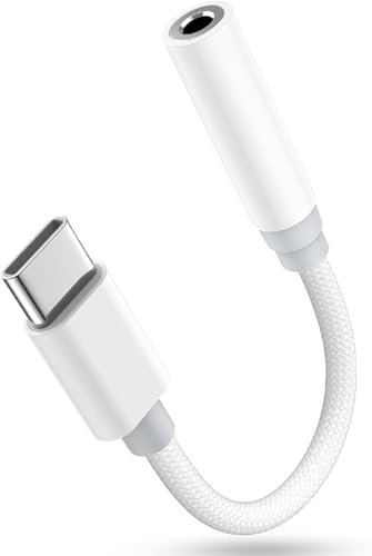 USB C to 3.5mm Jack, Type C to 3.5mm Headphone Aux Digital Audio Earphone Adaptor, Aux to USB C Earphone Adapter for S 24/23/22/21/Phone 16/15, and More Type C Devices
