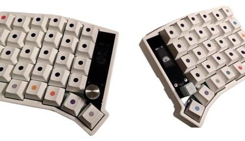 TRyYCB Customizable Bluetooth Dual Mode Split Keyboard With RGB Hot Swap And Directional Rocker Knob Screen Gift(Black)