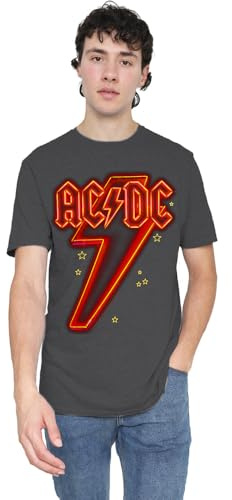 ACDC Neon Bolt Unisex T Shirt, Black, Large