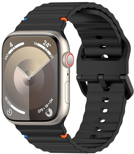 SITAFU Deportivas Correas Compatible para Apple Watch 49mm 46mm 45mm 44mm 42mm Correa de Repuesto de Silicona de Compatible para Apple Watch Ultra SE Series 10 9 8 7 6 5 4 3 2 1