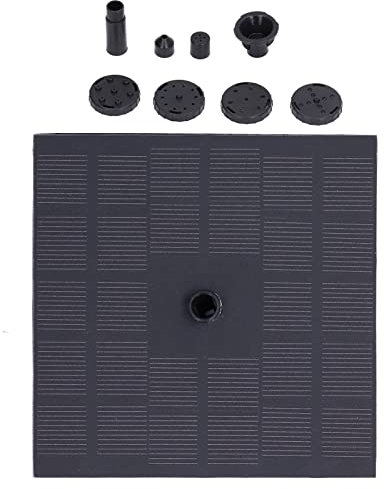 Solar Water Pump, Floating Outdoor Fountain Pump, Monocrystalline Solar Powered, 7V 1.4W Brushless Motor, Automatic Start for Bird Baths, Small Ponds, Fish Tanks, Oxygen Water Supply