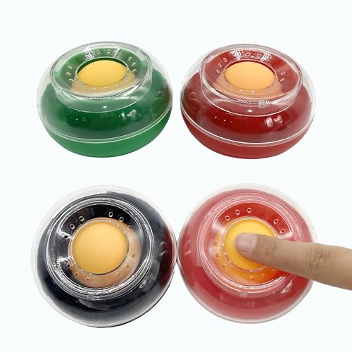 OHYER 4 Stück Fingeranfeuchter Finger Nass Schwamm Kunststoff Anfeuchter Schwamm Fingerspitzen Befeuchter Anti-Rutsch Finger Runde für Büro Bank Cashier Zählen Briefumschlägen Briefmarken (farbig-B)