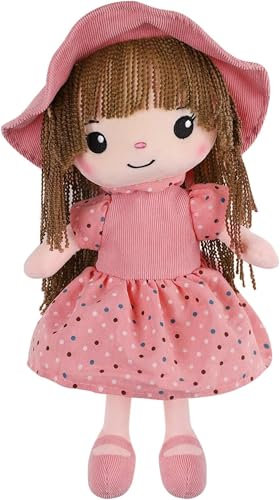 Anyhot Mädchen Plüschpuppe Plüschtier Gefüllte Puppen Stoffpuppe Geschenk Baby Mädchen Weiche Puppe Mädchen Dekoration Begleiten Spielzeug für Weihnachtspuppe und Geburtstagegeschenk, 40CM