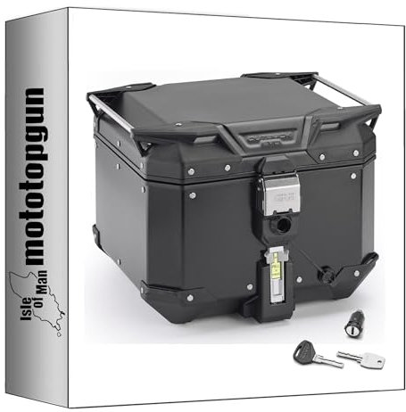 MOTOTOPGUN givi bauletto obkev42b monokey trekker outback evo smart alluminio nero 42 lt + atacco compatibile con yamaha t-max 560 2022 2023 2024 obkev42b + slr101 + sr2161 + m5