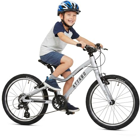 ATTABO Kinderfahrrad Ease 20“ Leicht und langlebig mit niedrigem Überhang Ergonomischer BMX-Lenker Shimano Altus Gangschaltung und attraktives Sicherheitszubehör
