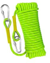 YIUBCZOQI 50m Cuerda Estática de Escalada 10mm con 2 Mosquetones, UIAA