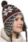 Peruanische Mütze Chullo Ch'ullu mit Bommel, Unisex, Herren/Damen, Farben zur Auswahl, Braun 3, One size