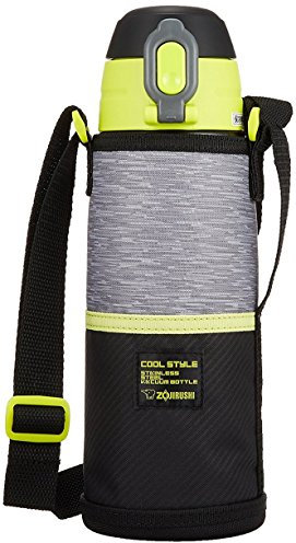 Zojirushi (Water Bottle Straight Drinking Stainless Cool Bottle 0.8L Lime Black SD-JK08-BG