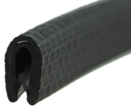 KS1-2S-M Kantenschutzprofil von SMI-Kantenschutzprofi - PVC Klemmprofil - Klemmbereich 1-2 mm - mit Stahleinlage - Kantenschutz - Schwarz Matt - einfache Montage, selbstklemmend ohne Kleber (5 m)