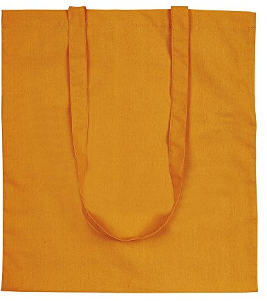 eBuyGB Pack of 10 Cotton Shopping Canvas and Beach Tote Bag 42 cm, Orange