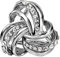 CAREOR Elegante Moderne einfache Design Damen Triple-Ring mit Metallic Seide Schals Clip Schal Ring Chiffon Schnalle