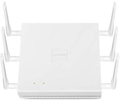LANCOM LN-1702B (EU) Business-Access Point mit bis zu 1733 MBit/s, Sechs flexible Antennen, Bluetooth Funkmodul für Beaconing, PoE (IEEE 802.3at), Dual Concurrent WLAN (2,4 & 5 GHz) 4x4 MU-MIMO, Weiß