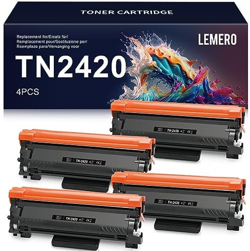 Lemero TN2420 TN-2420 Toner Kompatibel für Brother MFC L2710DW MFC-L2710DW MFC-L2710DN HL-L2350DW DCP-L2530DW MFC-L2750DW MFC-L2730DW HL-L2370DN (4 Schwarz)