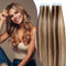 SEGO Tape Extensions Echthaar 20 Stück Klebeband Verlängerung Haarteile 100% Remy Human Haar Kleber Mittelbraun/Honigblond #4p27 22(55cm)-30g