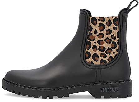 VERBENAS Stivali da Pioggia Gaudi Mate Animal Negro-Leopardo - Talla: 37