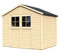 Alpholz Gerätehaus Osterbek aus Fichten-Holz, Gartenhaus mit 14mm Wandstärke, Holzhaus, Geräteschuppen Größe: 259 x 191 cm, Satteldach