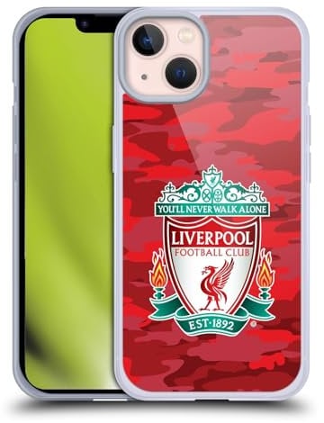 Head Case Designs Officially Licensed Liverpool Football Club Home Colourways Crest Camou Soft Gel Case Compatible With Apple iPhone 13
