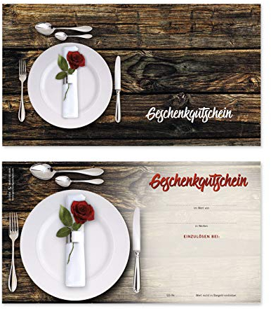 GESCHENKGUTSCHEINcom by POS-HAUER. 100 Gutscheine, blanko zum selber Ausfüllen. Für Restaurants Gasthäuser Gastronomiebetriebe. Restaurantgutscheine.