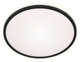 BRILONER Leuchten - LED Deckenleuchte, Deckenlampe inkl. Backlight-Effekt, 15 Watt, 1500 Lumen, 4000 Kelvin, Weiß-Schwarz, 280x42mm (DxH), 3046-015