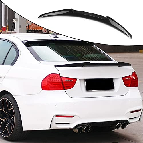 TGFOF Kofferraumspoiler für BMW 3Er E90 320I 323I 325I 328I 335I M3 Limousine 2006-2012, Schlagzähigkeit ABS-Kunststoff Hochfester Kofferraumspoiler Flügel(Gloss Black)