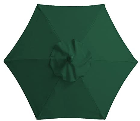 Uposao Parasol De Rechange pour 6 Baleines, Anti-UV Toile De Rechange Polyester pour Parasol, Housse De Rechange Parasol De Jardin pour Jardin, Terrasse, Cour, Plage, Piscine (Auvent Uniquement)