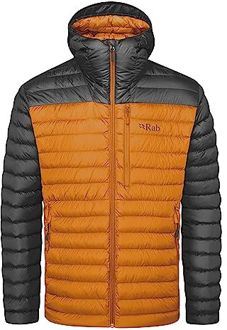 Rab Herren Microlight Alpine Jacke, Graphene-Marmalade, L