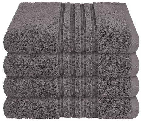 Schiesser Handtuchset Milano - 4-teilig - 50 x 100 cm - Dunkelgrau