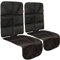 Lusso Gear Car Seat Protector Twin Pack, Thick Padding, 2 Mesh Storage Pockets, Waterproof, Protects Fabric or Leather Seats from Child Car Seat and Pets, Non-Slip Rubber Padded Backing, No Imprint