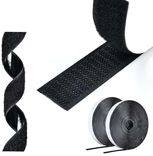 AiQInu Scratch Autocollant Double Face,8m Bande Scratch Adhésif Bande Agrippantes Adhésives Autocollant,20mm Adhésives puissant Hook Loop Rubans pour Ménage,Bricolage Et l'artisanat