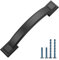 9BUILD 10 Pack 76mm Matte Black Kitchen Cupboard Handles - Zinc Alloy Drawer and Cabinet Handles for Wardrobe and Door
