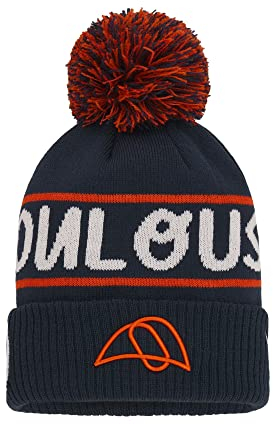 Macron Mütze mit Bommel, für Erwachsene, Rugby Toulouse World Cup 2023, offiziell, blau, One size