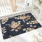 Microfiber Soft Bath Mat 60x100cm,Watercolor Gold Rosa Blush Noisette Modern Rose Floral Pattern Flower Draw,Non-slip Bathroom Mats Machine-washable, Shower Water Absorbent Bath Rug Durable Floor Mats