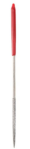 Lapidarium Limes diamantées rondes à queue de rat 3 mm x 140 mm Rouge/argenté