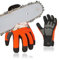 Vgo... Chainsaw Gloves 12-Layer on Both Hands Back, Anticuti Gloves Slash Proof, Safety Forestry Work Gloves with Touchscreen