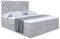 ALTDECOR Boxspringbett mit Matratze und Lattenrost, Boxbett, Topper, Polsterbett mit Bettkasten, Bett mit Stauraum H3-Matratze, Doppelbett, Springboxbett - Serene - 200x200 - Grau Monolith