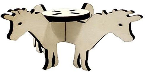 Pflanzenständer für den Außenbereich, 3 Stück Kuh-Form, Holz-Blumentopf-Ständer, Pflanzgefäßständer, rostfrei, Holz-Blumentopf-Erhöhung, Pflanzgefäßhalter für drinnen und draußen, Garten