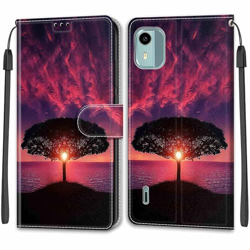 TOMYOU Handyhülle für Nokia C12 / C12 Plus / C12 Pro Hülle, Sonnenuntergang