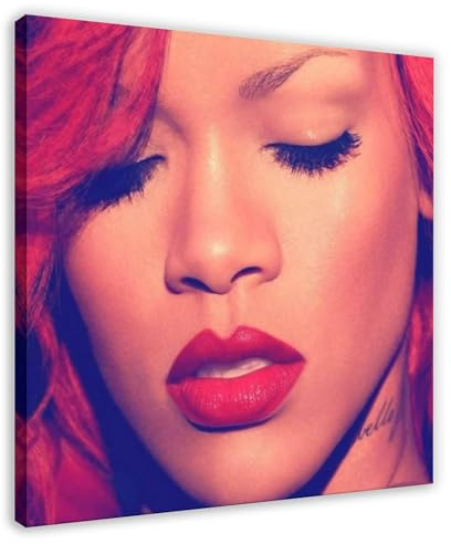 Rihanna Loud Album Cover Leinwand Poster Wandkunst Dekor Druck Bild Gemälde für Wohnzimmer Schlafzimmer Dekoration Rahmenstil 70 x 70 cm