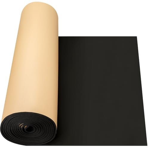 Kaqiluo 3.2' x 22.3' x0.4,10mm Thick,73.2 sqft Self-Adhesive Sound Insulation Acoustic Foam, Sound Proof Padding,Fire/Water Resistant /Thermal Insulation/Cold Proof Acoustic Treatment Foam.