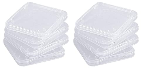 10 PCS Case di archiviazione SD Case di archiviazione Trasparente Durevole Supporto per schede di Memoria SDHC Scatola Portatile Porta della Scheda SD a Prova di Polvere