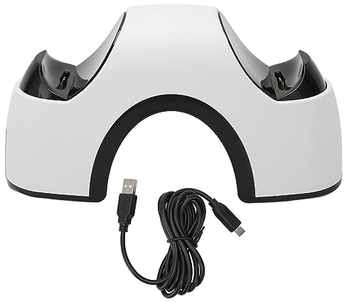 Yunir Controller-Ladegerät, Zubehör-Sets mit Schnelllade-AC-Adapter 5 V/2,8 A, Dual-Controller-Ladeständer für 5, Dual- 5-Controller mit LED-Anzeige