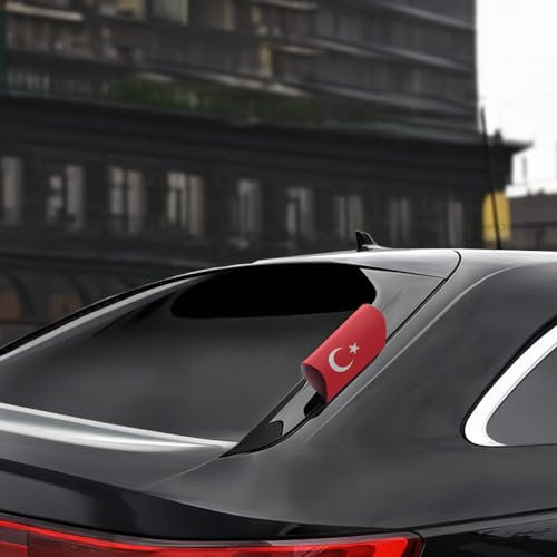 EM 2024 Fußball Autofahne 15x10 cm Etikett Car Label verschiedene Länder Nationalmannschaft Flag Banner National Soccer Team (Türkei)