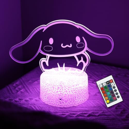 Wontocheer 3D Illusion Nachtlichter 16 Farben Tischlampe mit Touch & Fernbedienung, Geburtstagsdekoration süßes Cute Merch