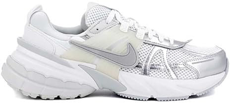 Nike W V2K Run, Sneaker Donna, White Metallic Silver Platinum Tint, 40.5 EU