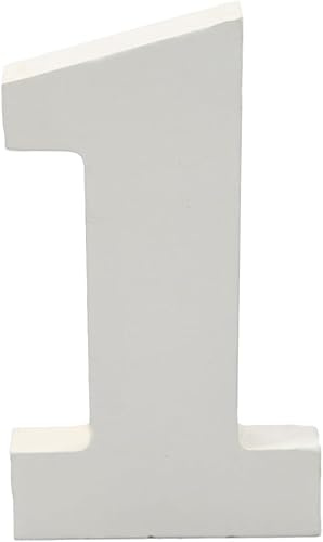 Dekorative weiße Holzbuchstaben und Zahlen, 15 cm (1)