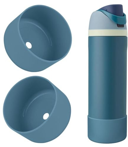 BKBY 2 botellas de agua de silicona, compatibles con Owala de 24 onzas, 32 onzas, 40 onzas, funda protectora antiarañazos y antiabolladuras, sin ruido, para botellas de agua de acero inoxidable