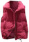 Keepink Gilets bouffants sans manches à col montant pour femme - Doudoune solide - Gilet d'hiver chaud avec fermeture éclair - Manteaux matelassés classiques et légers - Gilet pour femme, 1 rose vif,