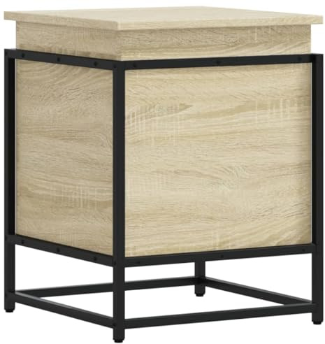 vidaXL Storage Box with Lid, Storage Chest for Hallway Living Room, Blanket Box for Clothes, Toy Box, Trunk, Modern Style, Sonoma Oak Engineered Wood