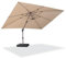 PURPLE LEAF Sonnenschirm Rechteckig 300 x 400 cm Aluminium Ampelschirm Groß XXL 360° Drehbar Gartenschirm mit Kurbel Neigbar Waterdicht Sonnenschutz Marktschirm UV 50+ für Garten Terrasse, Beige